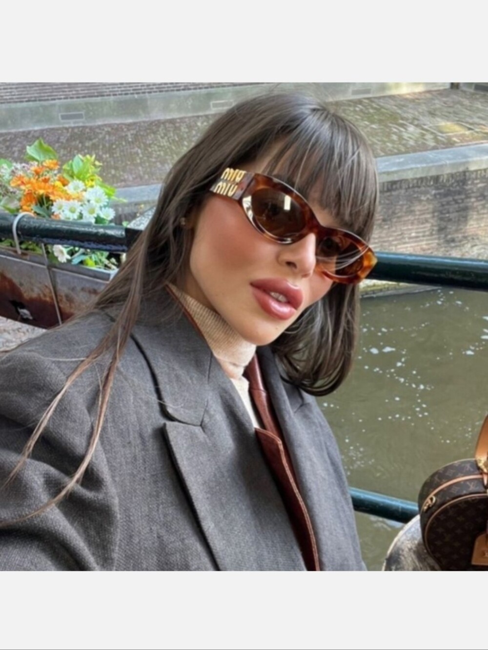 🔥NEW✨ Miu Miu ✨ Authentic Tortoiseshell Brown & Black Cat-Eye Sunglasses 😎 - Picture 15 of 16